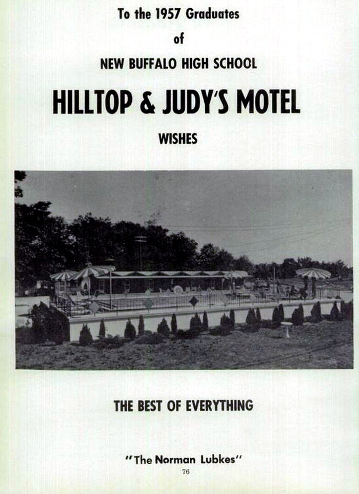 Judys Motel & Campground (Hilltop Motel) - Old Yearbook Ad